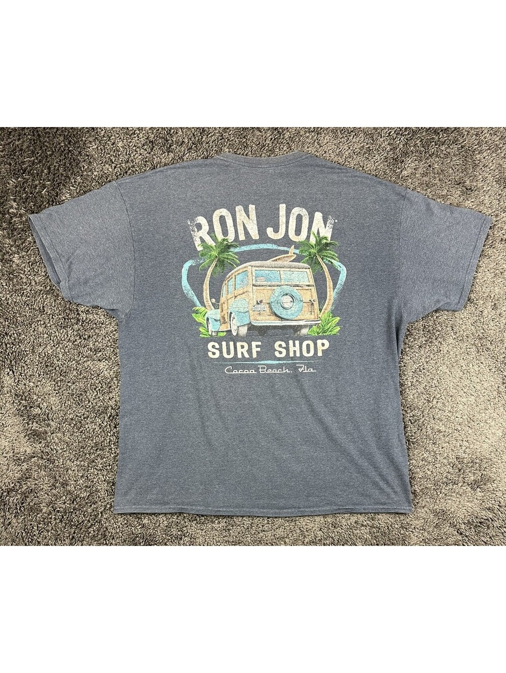 Ron Jon Surf Shop Men's XXL Heather Gray Graphic T-Shirt (Cocoa Beach, Fla.)